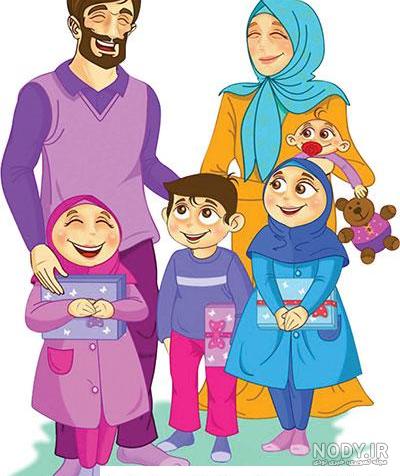 عکس خانوادگی کارتونی برای پروفایل