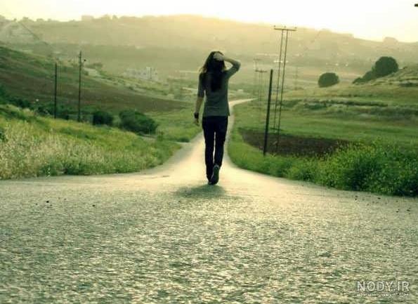 عکس عاشقانه و غمگین دختر تنها برای پروفایل دخترونه
