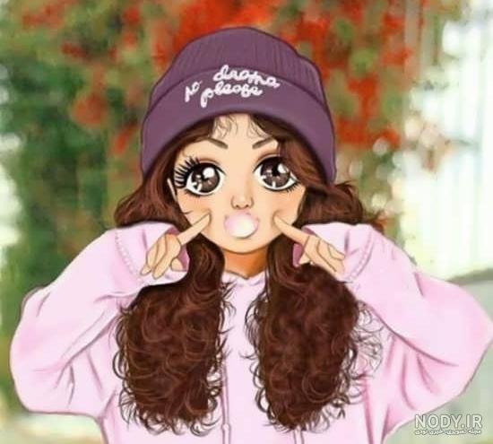 عکس نقاشی دختر فانتزی زیبا