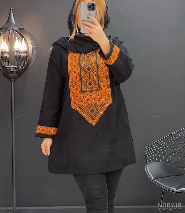 مدل مانتو سنتی ۱۴۰۱ | مدل مانتو با خرج کار سنتی | مدل مانتو با ...