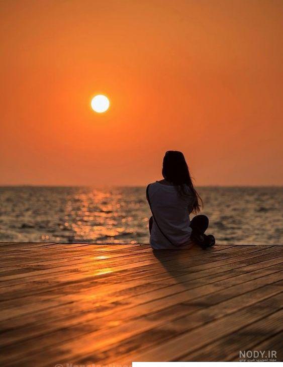 عکس های غمگین غروب آفتاب - عکس نودی