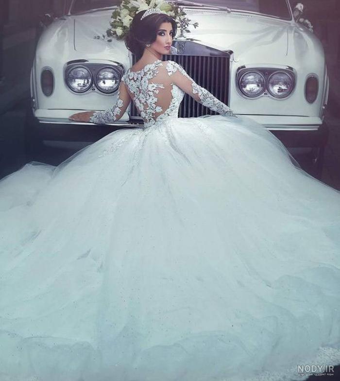 عکس لباس عروس خیلی بلند