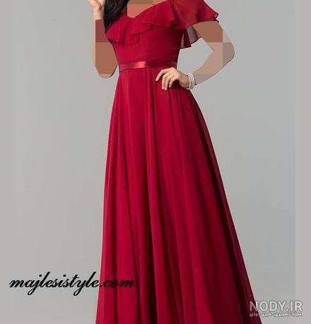عکس لباس عروس چین دار
