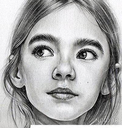 عکس نقاشی دخترانه ساده با مداد سیاه ❤️ [ بهترین تصاویر ]