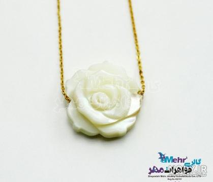 گردنبند زنانه گل و برگ رزگلد NEC655R0 | گالری شمرون گردنبند زنانه گل و برگ رزگلد NEC655R0 | گالری شمرون