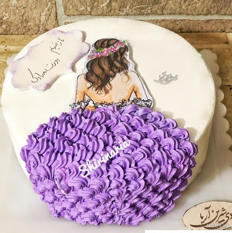 عکس کیک تولد دخترانه سفید مشکی عکس کیک تولد دخترانه سفید مشکی