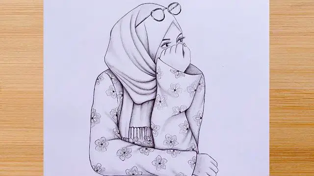 آموزش نقاشی زن با حجاب آموزش نقاشی زن با حجاب