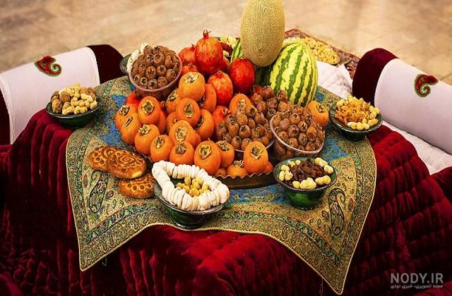 عکس سفره شب یلدا همراه 79 مدل تزیین زیبا چله برای ایده گرفتن