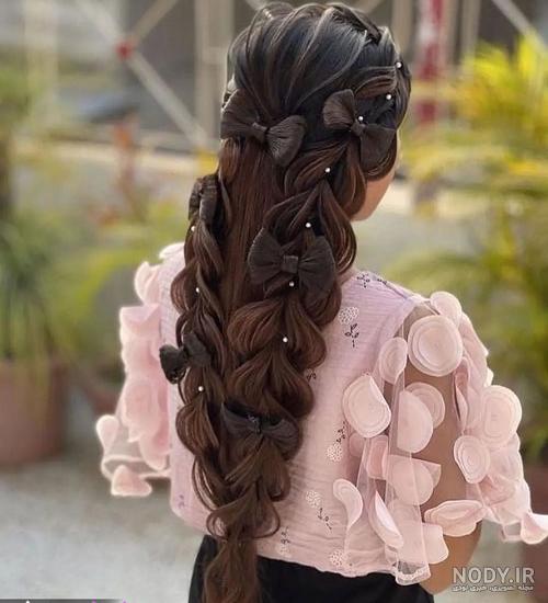 عکس بافت مو دخترانه برای عروسی
