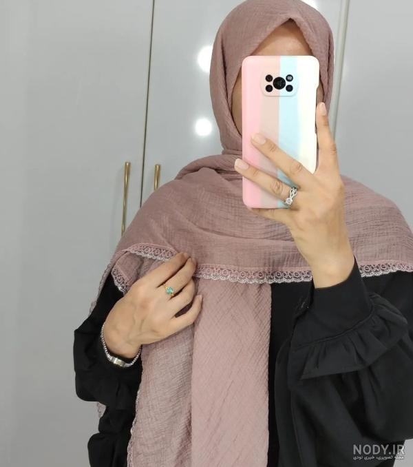 عکس روسری حریر ساده