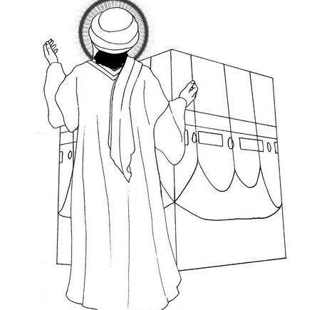 نقاشی کودکانه حضرت محمد