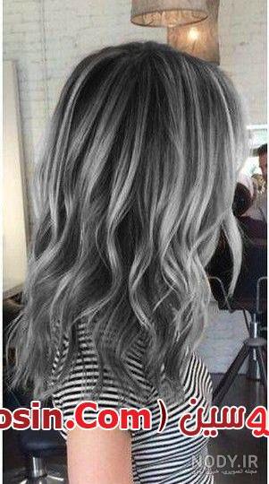 عکس رنگ مو خاکستری دودی - عکس نودی