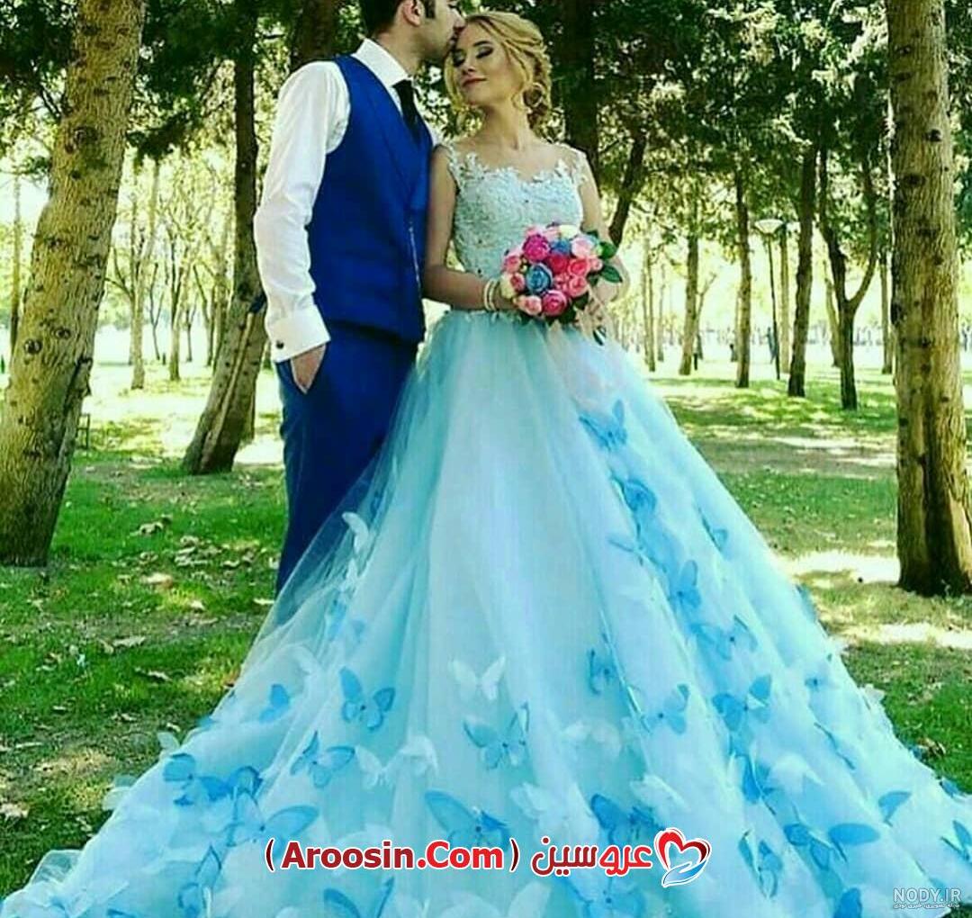 عکس عروس و داماد خیلی عاشقانه