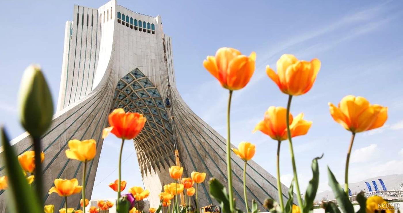 تماشایی از نورپردازی ویژه برج آزادی (عکس)