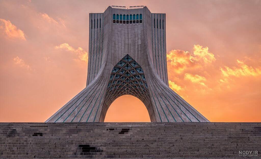 عکس با کیفیت برج آزادی در میدان آزادی تهران از نمای رو به رو – عکس ...