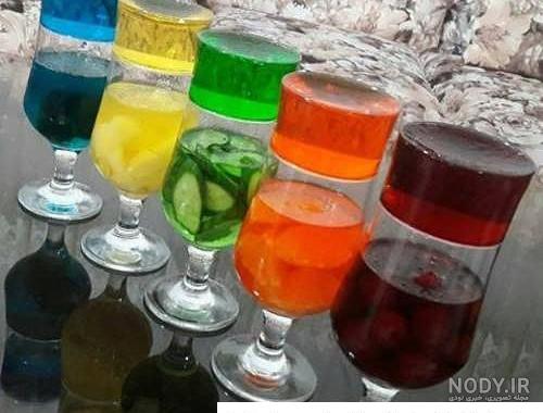 عکس های تزیین ژله در جام و لیوان عکس های تزیین ژله در جام و لیوان