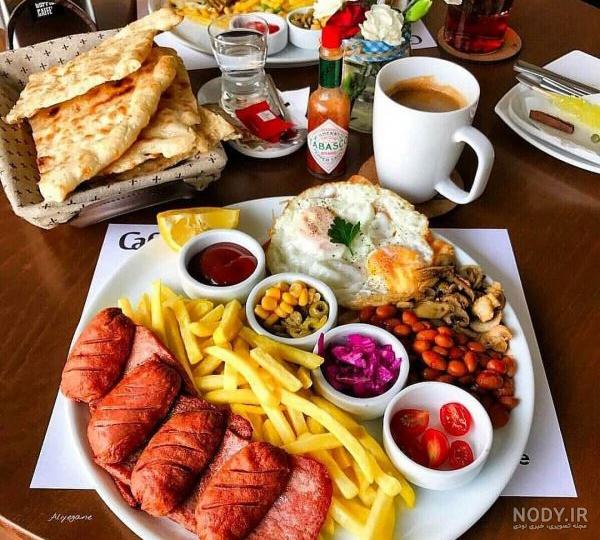 عکس صبحانه در طبیعت | عکس صبحانه لاکچری