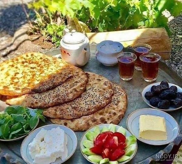 عکس صبحانه در طبیعت | عکس صبحانه لاکچری