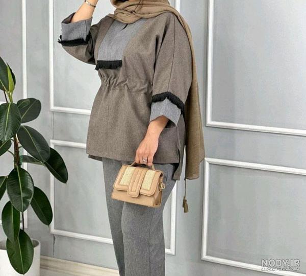 مدل تونیک چین دار جدید و دخترانه + مدل تونیک کمر چین دار