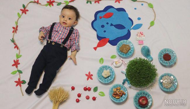 ایده عکس هفت سین نوزاد