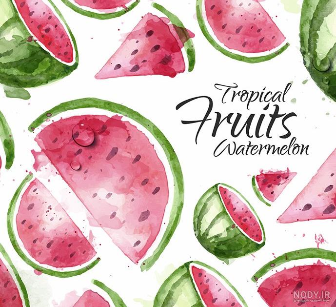دانلود وکتور بک گراند های هندوانه شب یلدا - Water-Melon Background Wit