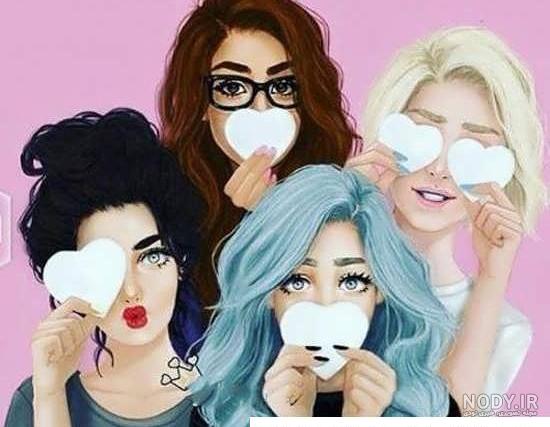 عکس فانتزی چهار نفره دخترانه ️ [ بهترین تصاویر ]