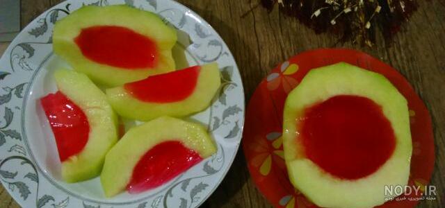 عکس ژله داخل طالبی