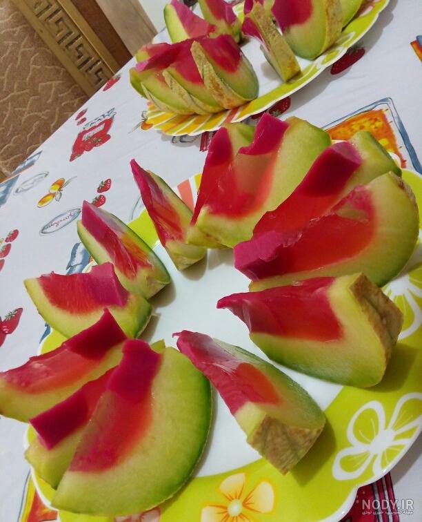 عکس ژله داخل طالبی