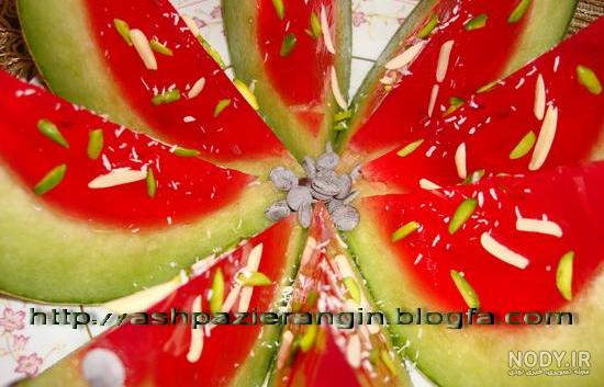 ژله داخل طالبی | سرآشپز پاپیون