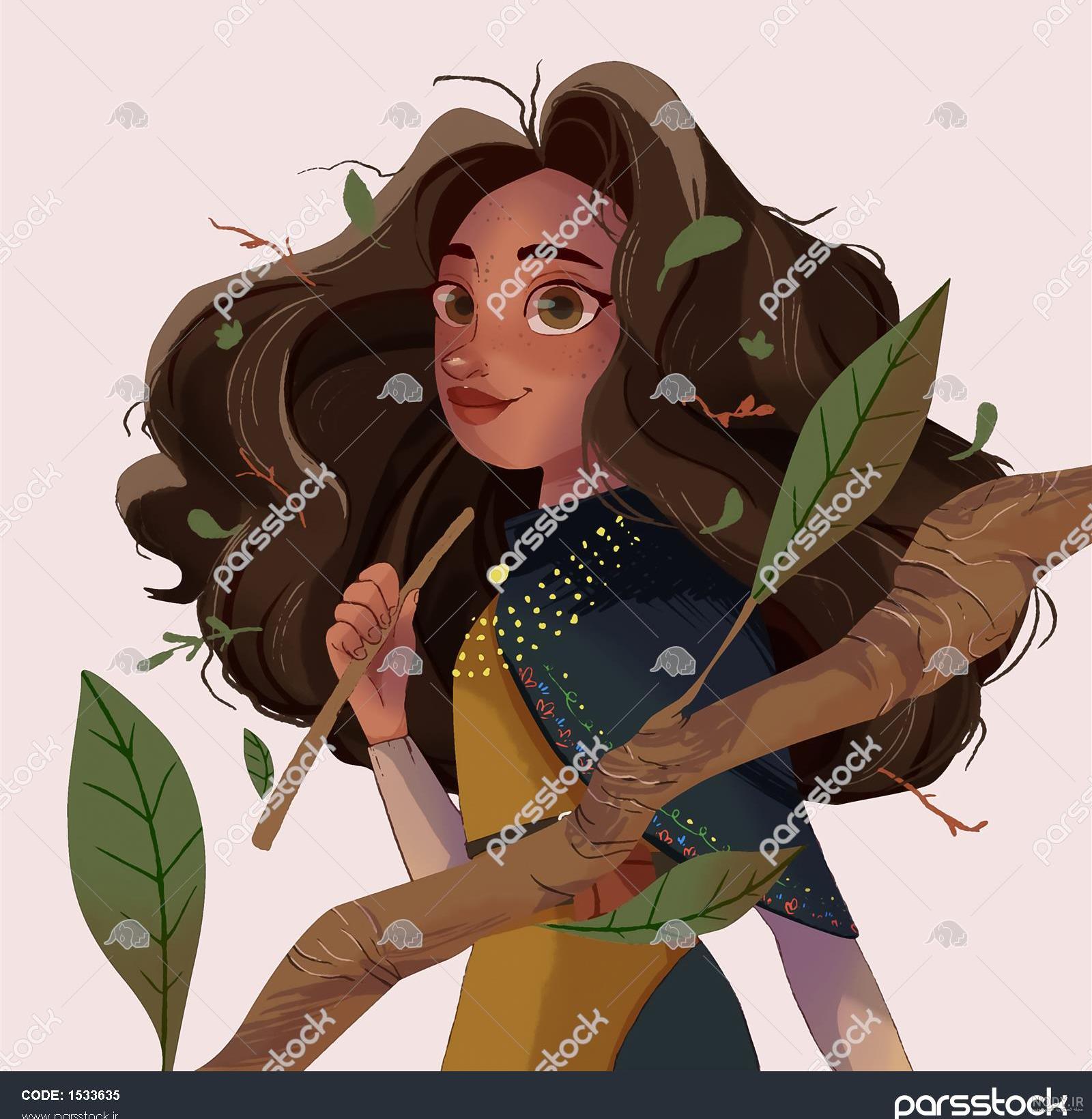 parisa_Alizadeh/دیوارکوب سفالی | نقاشی دختر جنگلی روی سی دی ...