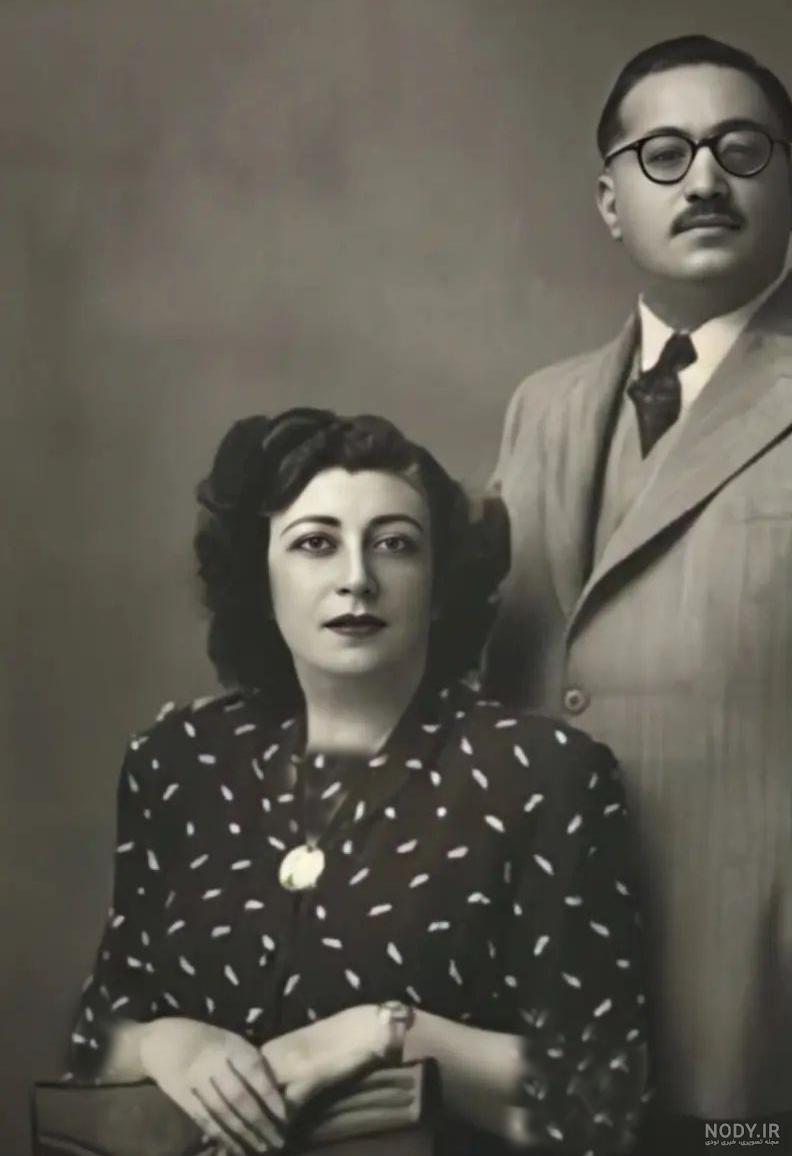 عکس رضا شاه و همسرش