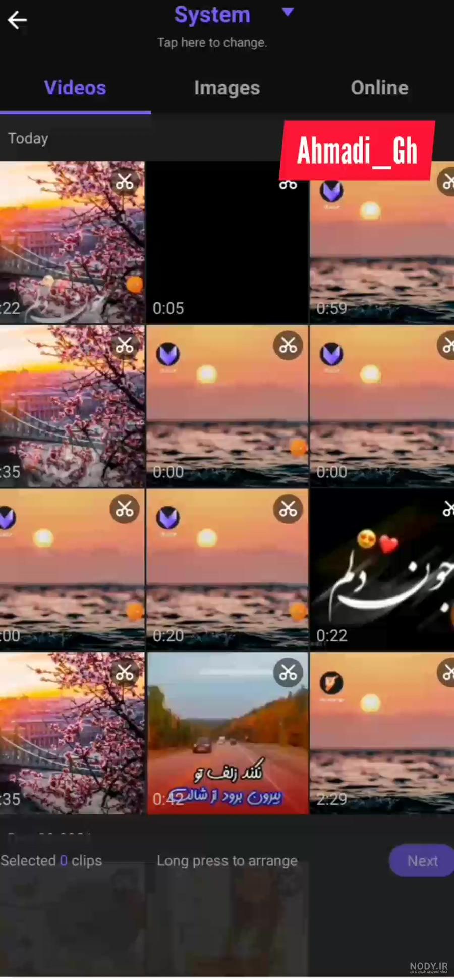 عکس روی فیلم در اینشات