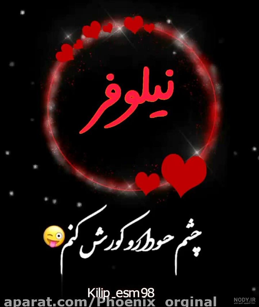 عکس نوشته نیلوفر عزیزم تولدت مبارک