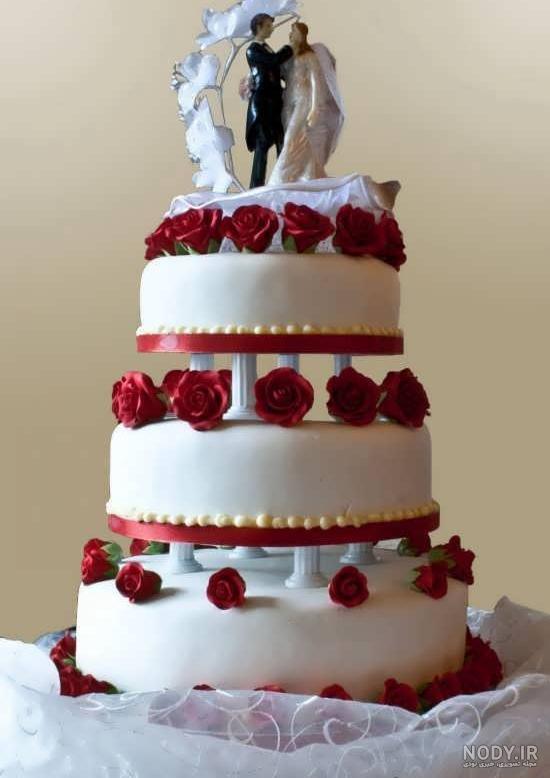عکس کیک چهار طبقه ای