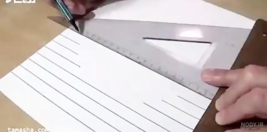 نقاشی سه بعدی نردبان