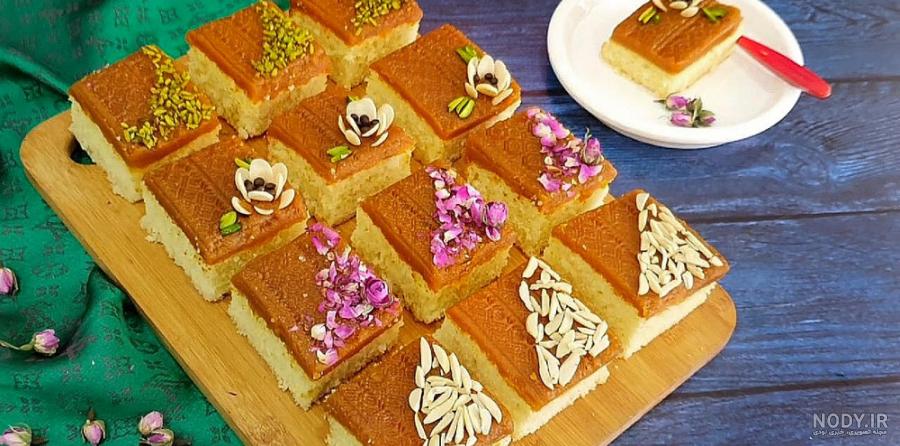 اسلایس های کیک حلوا | دستور تهیه اسلایس های کیک حلوا برای ماه رمضان