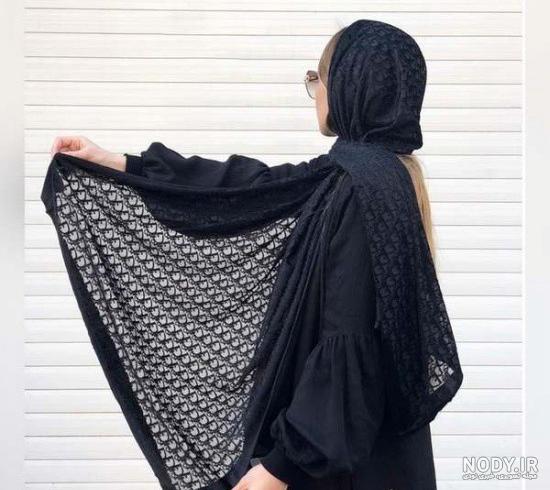 عکس روسری مشکی دخترانه عکس روسری مشکی دخترانه