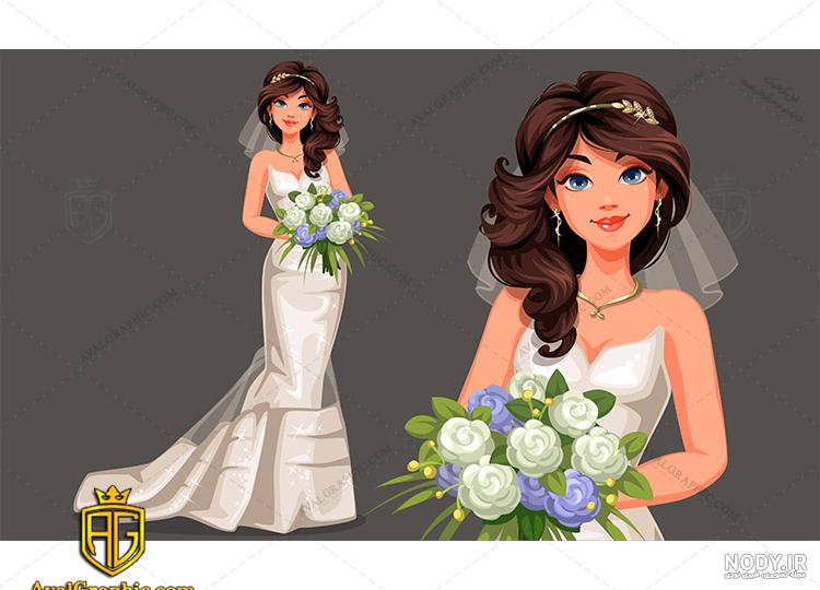 عکس عروس و داماد فانتزی کارتونی