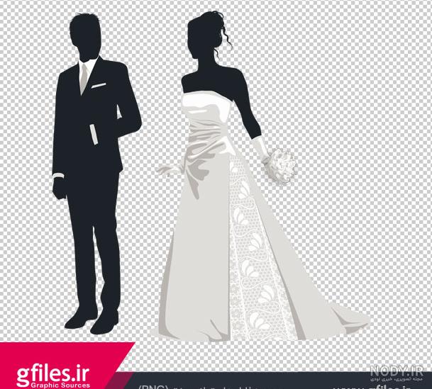 عکس عروس و داماد کارتونی زیبا