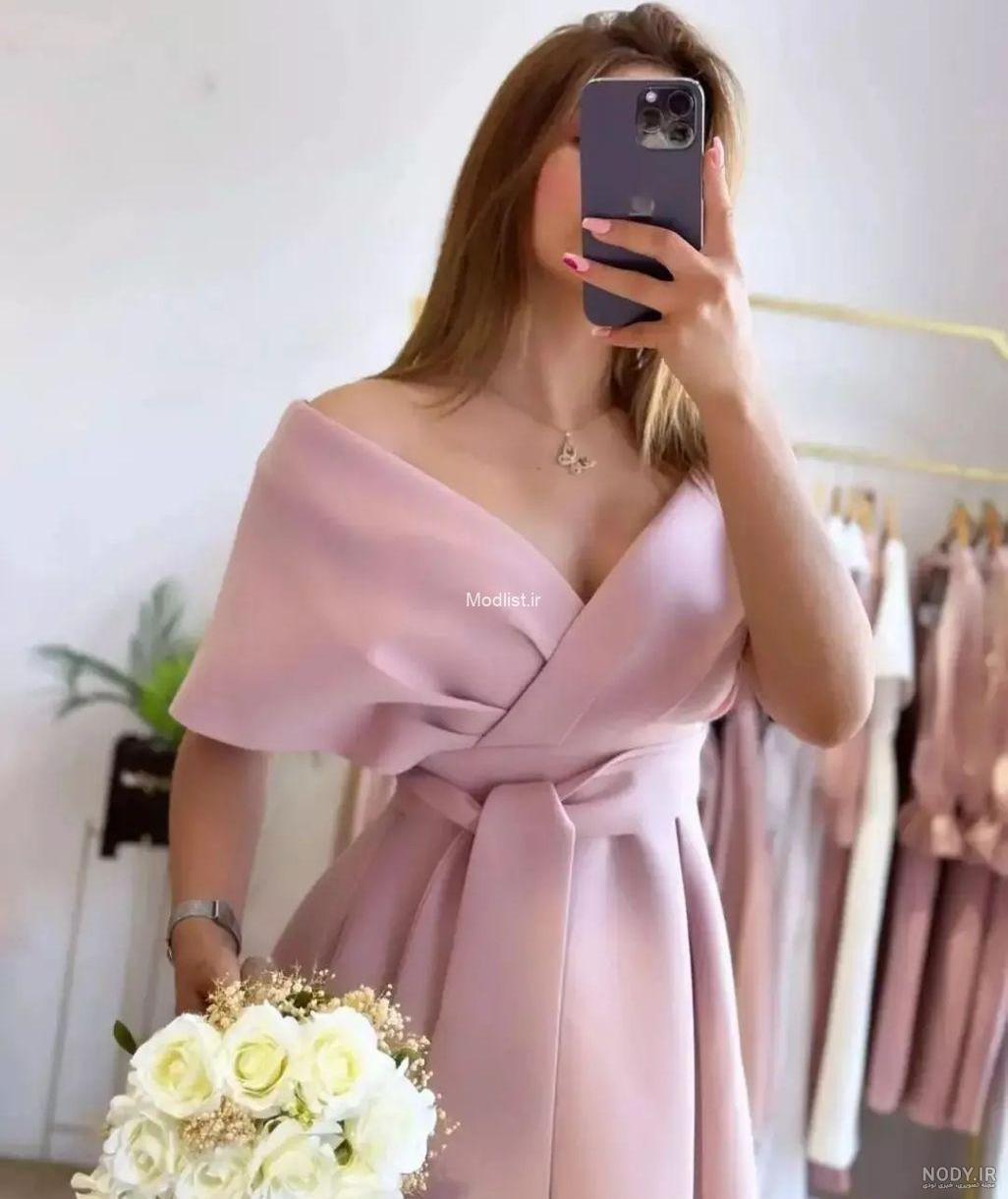 عکس لباس مجلسی صورتی کوتاه عکس لباس مجلسی صورتی کوتاه