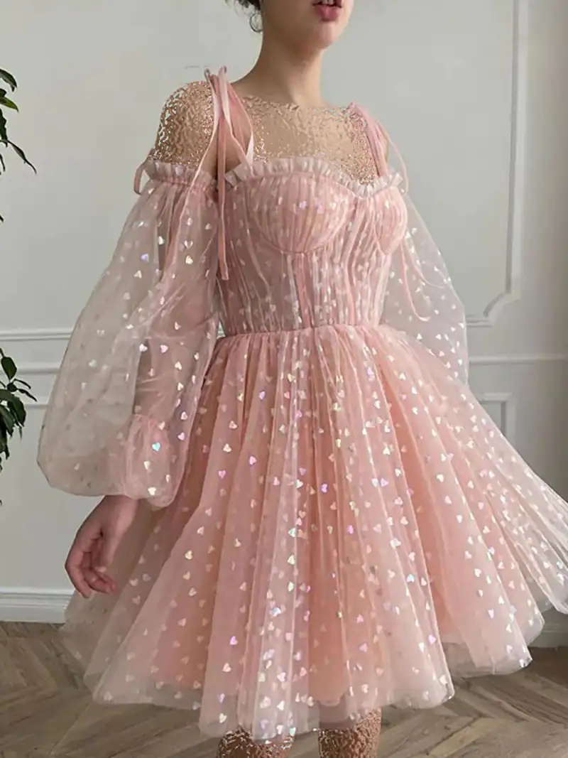 لباس مجلسی و شب کوتاه مدل روشا۲ - صورتی چرک / سایز2-42/44 ا Dress ... لباس مجلسی و شب کوتاه مدل روشا۲ - صورتی چرک / سایز2-42/44 ا Dress ...