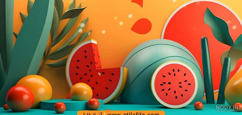 پس زمینه قرمز یلدایی