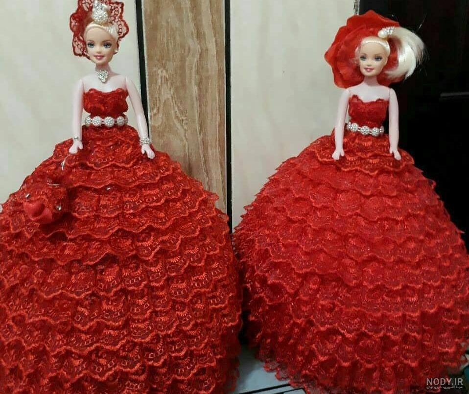 عکس لباس مجلسی با پارچه باربی عکس لباس مجلسی با پارچه باربی