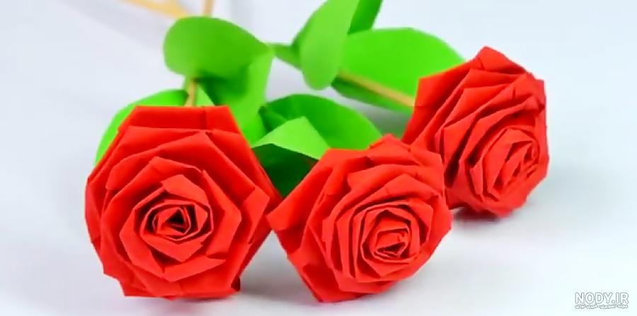 اوریگامی گل رز اوریگامی گل رز