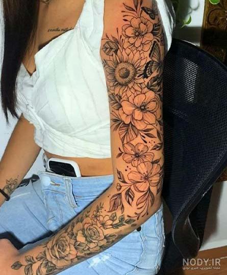 طرح تاتو فول هند یا اسلیو تاتو (Sleeve Tattoo) - کمک یار طرح تاتو ...