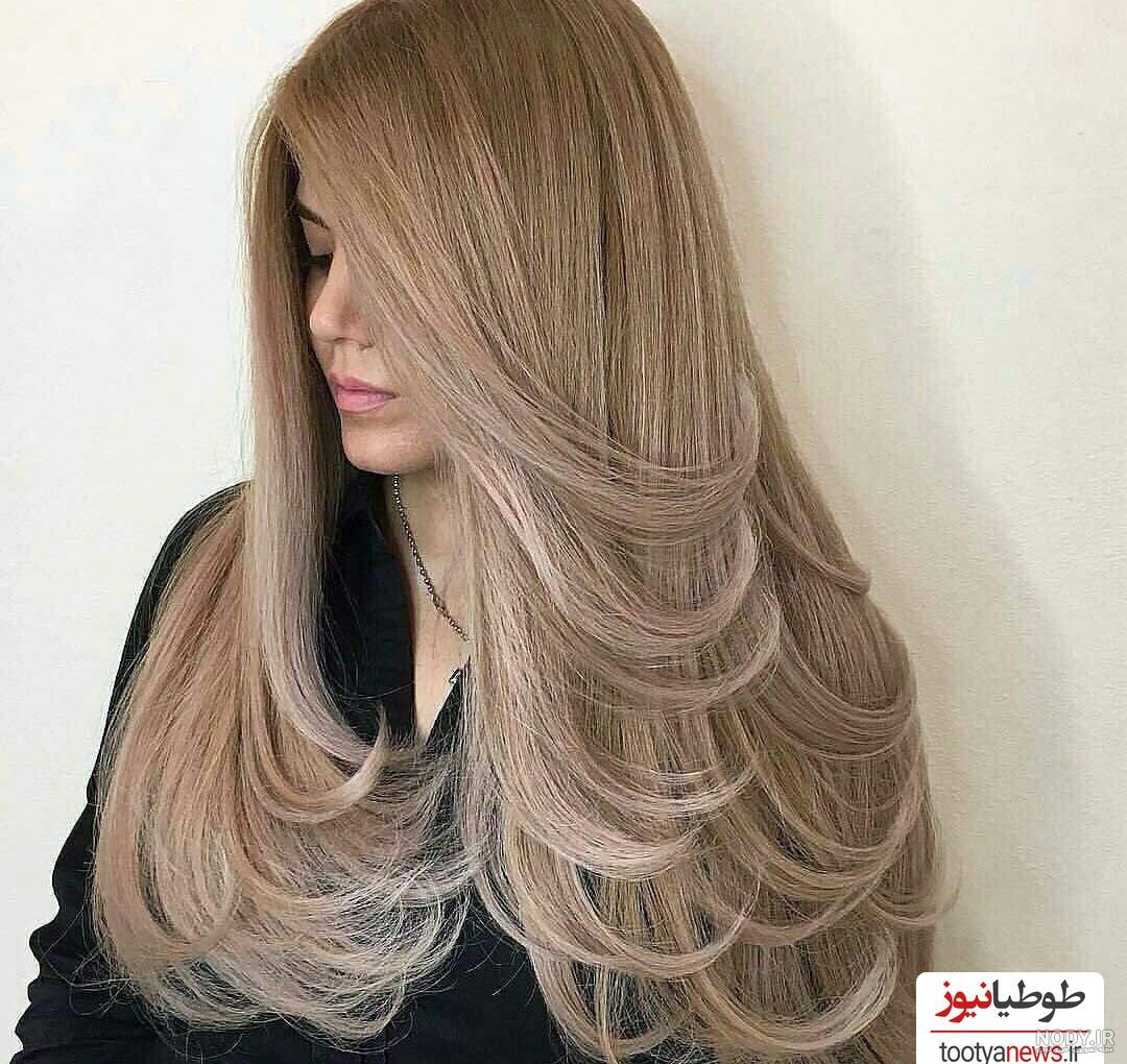 عکس رنگ مو شیر نسکافه ای روشن
