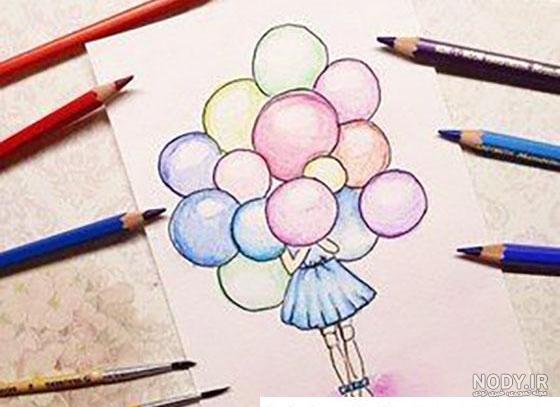 نقاشی دخترانه | آموزش نقاشی دخترانه | نقاشی ساده | نقاشی آسان