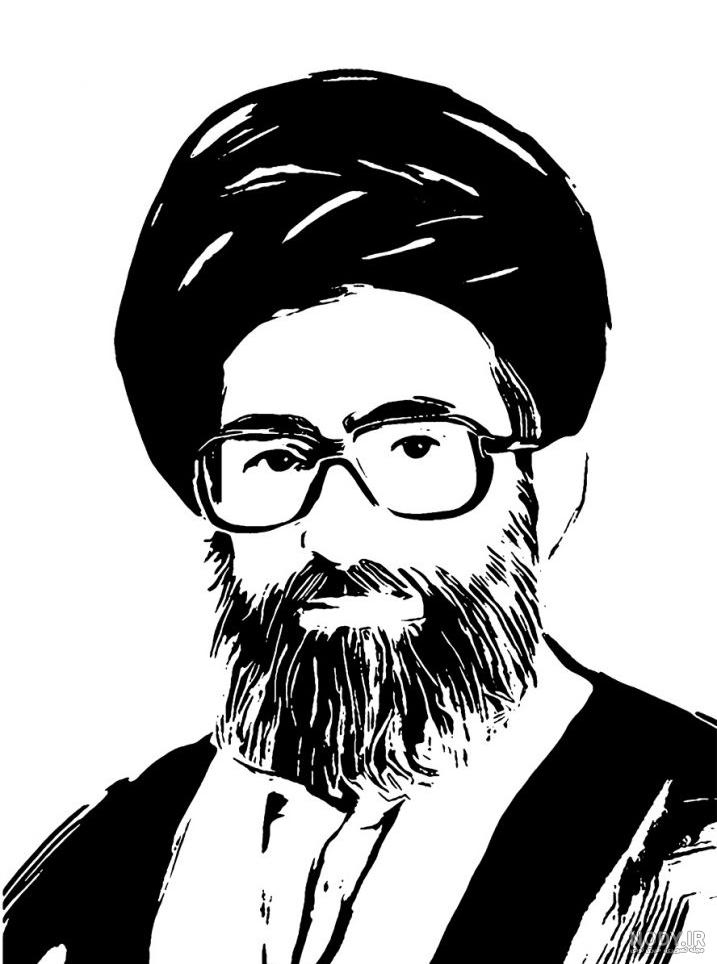 عکس با کیفیت چهره ی حضرت خامنه ای با فیلتر سیاه و سفید – عکس با کیفیت و ...