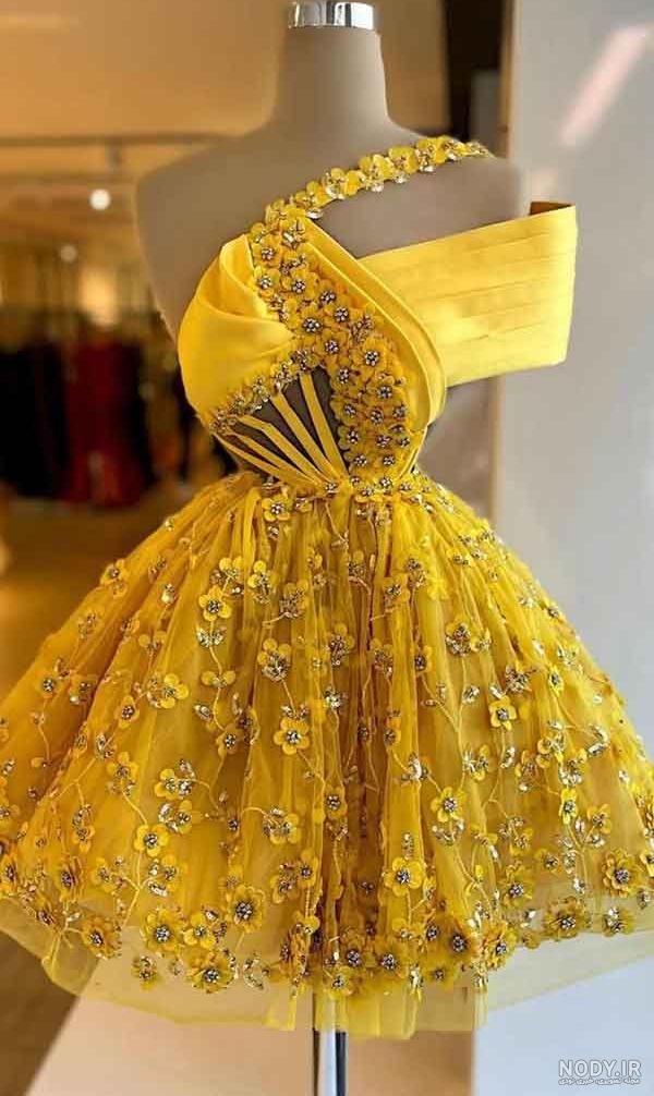 مدل لباس مجلسی کوتاه ساده و شیک در اینستاگرام