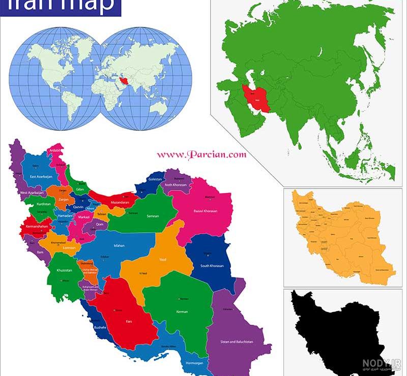 وکتور نقشه ایران رایگان 5 | وکتورلو وکتور نقشه ایران رایگان 5 | وکتورلو